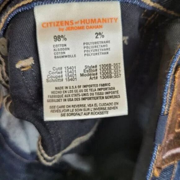 Citizens Of Humanity Size 28 Elson Medium Rise Straight Leg Cropped Blue - Picture 10 of 12